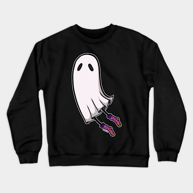 Halloween Socks Ghost Crewneck Sweatshirt by Jan Grackle